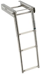 Telescopic foldaway standard ladder AISI316 3 step 